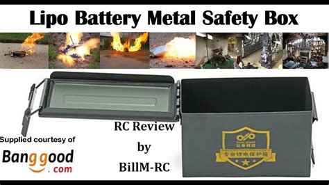 lipo battery metal box|fireproof lipo battery box.